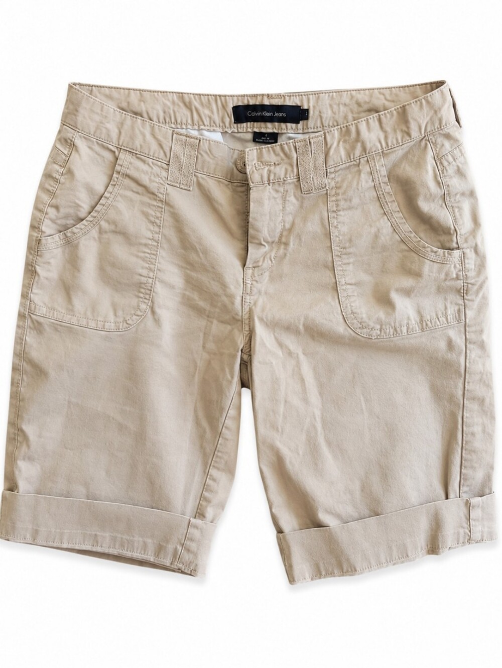 Calvin Klein Women's Shorts Adjustable Length Beige Size 4